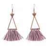 Idealway 3 Colors Vintage Bohemian Thread Tassel Drop Earring for Women Earrings Jewelry