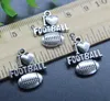 Wholesale 30pcs I LOVE Football Alloy Charms Pendant Retro Jewelry Making DIY Keychain Ancient Silver Pendant For Bracelet Earrings 20*18mm