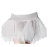 Meshlace 장식 다층 섹시 마이크로 미니 투투 스커트 Faldas Saia Cortas Showgirl Dance Skirt S-6XL