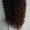 Светло-коричневая человеческая лента в стране kinky Curly 100G 40 шт. / Лот Non My Бразильская Человеческая Волос Уточная лента в наращиваниях волос