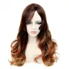 26 pollici lunghi ombre marrone biondo marrone biondo ad alta densità parrucca sintetica per donne nerewwhite peli wavy wavy wig6785454