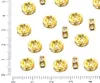 Tsunhine 100pcs Rondelle Spacer Crystal Charmes Perles en argent plaqué ramine tchèque perle lâche pour les bijoux faisant des bracelets DIY G5718354