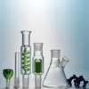 Green Blue Straigh Tube Beaker Bongs Hookahs Build A Bong Freezable Tall Oil Dab Rigs Glass Bong Water Pipes 18mm Joint With 14mm Bowl