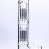 Hookahs 2x-layer 8xarms Glas Percolator Bong Big Water Pipe met Ice Thignes Complete 15.7 Recht uniek ontwerp,