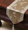 150 x 33 cm短い竹シルクサテンテーブルランナーホームデコレーションダマスクコーヒーテーブル布長方形のクリスマステーブルMATS253C