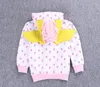 2017 nuove tendenze al dettaglio in moda ragazza cartone animato ragazza bambino giacca di grandi dimensioni foal maglione cartone animato cappotto di cotone abbigliamento