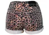 Pantaloncini leopardati caldi e selvaggi Lady US/Euro Fashion Vita alta Slim Leg Stretch da donna Denim Short Cowboy