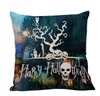 Halloween Cartoon Scary Skull Pillow Case Festival Dekoration Kasta Kudde Väska Bäddsoffa Sittkudde Skyddskåp Pumpa Pillowcases