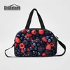 Женские туристические сумки Bolsa Feminina Женский холст Weekender сумки фруктовый узор среднего организатора Duffle сумка с обувь карманные девушки duffel