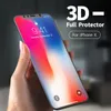 För iPhone X Samsung Note 8 Full Cover Skärmskydd Temperat glas för S8 Cover Whole Screen 3D Curve Screen Protector med Retail Box