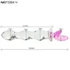 Zerosky Cristal Dildo Pênis Contas De Vidro Estimulação Vaginal Plug Anal Estimulação Vibrador Dildo Vibrador Sex Toys para Mulher Sex Shop D18111304