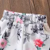 2018 Nya Babyflickor Kläder Satser Rosa Bowknut Tank Toppar Floral Flare Byxor 2PCS Toddler Girls Outfits Barn Barn Boutique Kläder