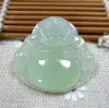 Antiek natuurlijk een ijzige witte Jadeite Jade Boeddha God