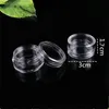 3ml/3g 5ml/5g Empty Plastic Bottle Cosmetic Samples Container for Make Up Jewelry Cream Small Clear Pot Jars