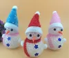 The Christmas lights flash colorful luminous Snowman Snowman Nightlight color crystal particles 6*12 cm Led Rave Toy