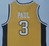 2018 nouveaux hommes Wake Forest University Chris Paul 3 maillot de basket-ball jaune, vêtements de basket-ball à prix bon marché, livraison directe acceptée