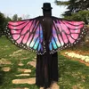 Women Cargf Pashmina Butterfly Wing Cape Peacock Shawl Wrap Hompts لطيفًا