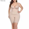 6xl büyük boyutlu kadınlar Shapewear Unbust Bel Kontrol Postpartum Vücut Şeyter Dantel Hem Sıkıştırma Kirpik Kirpik Butt Asansör Vücut Kontur