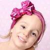 Yeni Bebek Kız Shine Bow Bantlar Avrupa Stili Büyük Geniş ilmek Saç Bandı 7 Renk Çocuk Saç Aksesuarları Çocuk Bantlar Hairband