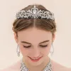 High Quality Shining Beaded Crystals Wedding Crowns Bridal Veil Tiara Crown Headband Hair Accessories Party Wedding Tiara