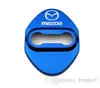 Bilstyling Auto Door Lock Cover Case Auto Stickers för Mazda 3 6 2 CX3 CX5 CX7 323 Dörrlåsskyddsbilar Styling Tillbehör