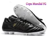 Męskie buty piłkarskie Copa Mundial czarne białe knagi FG dla klasyków Made in Germany skórzane buty piłkarskie mistrzostw świata botines futbol