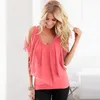 Summer Sexy T-shirt Plus Size S-5xlwomen Tshirt Oversized T Shirt V Neck Vest Cystern Wzburzyć Topy Kobiet Tunika Koszulka