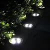 Luci solari a 4 LED Luci da terra per esterni, illuminazione del paesaggio del giardino del percorso resistente all'acqua per il percorso del prato del vialetto del cortile