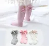 Nowe Skarpety Dla Dzieci Maluch Dziewczyny Big Bow Dzianiny Kolano Wysokie Długie Miękkie Bawełniane Koronki Koronki Baby Skarpetki Kniekousen Meisje Baby Girls Socks