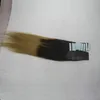 Nastro 1B / 613 nelle estensioni dei capelli umani 100g Dritto Ombre Capelli fatti a macchina Remy su nastro adesivo PU Trama della pelle invisibile