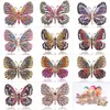 Fashion Colorful Rhinestones Brooches Alloy Plating Butterfly Animal Brooch Women Design Jewelry Full Rhinestone Exquisite Pins