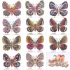 Fashion Colorful Rhinestones Brooches Alloy Plating Butterfly Animal Brooch Women Design Jewelry Full Rhinestone Exquisite Pins