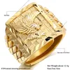 Punk Rock Eagle Men 39s Anello di lusso in oro di lusso Riesimibile a 711 Gioielli per dita non Fade mai6168508