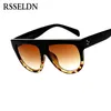 2021 RSSELDN lunettes de soleil carrées surdimensionnées à dessus plat femmes dégradé été Style classique lunettes de soleil grands carrés lunettes UV400