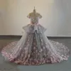 Plus Size Beautiful A-Line Lace Tulle Wedding Dresses Illusion Neckline Appliques Elegnat Bridal Wedding Gowns Custom Made Chapel Train