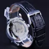 Vinnare Blå Ocean Geometry Design Transparent Skelett Ring Mens Watch Top Märke Automatisk Mode Mechanical Watch Clock