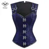 Corset Steampunk Corsets and Bustiers Slimming Gothic Corsage Corset Corsets Sexig svart rem Corset Steel Boning Bustier