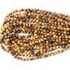 Natural Tiger Eye Stone Round Loose Beads 4-12 MM For Earring Bracelet And Necklace DIY Jewelry Making For Men Women