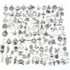 Mix Charms 120pcs Vintage argento antico mini pendente in lega di vita creazione di gioielli fai da te