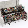 Whole Bulk Mix Styles Metal Leather Cuff skull punk rock sport Bracelets Men's Women's Jewelry Party Gifts215Q