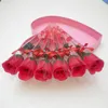 Rote Rosen-Seifenblume zum Valentinstag, romantische Bade-Blumenseife für Freundin, Hochzeitsgeschenke, festliche Party-Zubehör