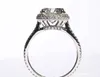 패션 낭만주의 925 표준 스털링 실버 다이아몬드 약혼 반지 사랑 다이아몬드 반지 크기 6 7 8 9 10