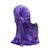 Hot Sale New 21 Color Self Tie Universal Satin Chair Cover For Wedding Party Banquet Event Xmas Decorations Restaurant Supplier