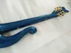 Serie Diamond Prince Cloud Metallic Blue Guitarra eléctrica Cuerpo de aliso, mástil de arce, incrustaciones de símbolo, cubierta de barra de armadura dorada, cordal envolvente