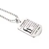 TO MY Daughter Stainless Steel Necklace Engrave Name Love Dad ID Tag Necklaces Customized Logo Family Jewelry