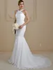 Halter Vestido De Noiva Mermaid Wedding Dresses Sexy Chiffon Bridal Gowns Court Train Vintage Bridal Gowns With Beading