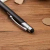 500pcs métal presse stylo à bille noir bleu encre stylo publicitaire personnalisé imprimé papeterie bureau d'affaires signature cadeau
