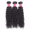 8a Malaysia Virgin Kinky Curly 3bundles Human Hair Wave Extension för Black Women Natural Color 10-28 tum Dubbel Weft Hair Bundle Machine