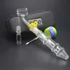 CSYC NC012 Kit per fumatori Mini tubo filtro in vetro con chiodo al quarzo da 10mm 14mm Banger Nail Dab Bong ad acqua con paglia dab rig Tubi manuali