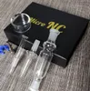Micro NC 10mm Nector Collector Mini Small Nector Collectors Kit med Titan Nail Glass Tips Dabber Reclaim Straw Box NC01-10